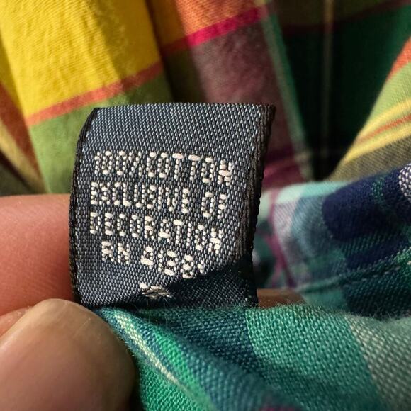 Ralph Lauren Plaid Short Sleeve Button Up Men’s Shirt Size 2XB lightweight - Picture 6 of 6